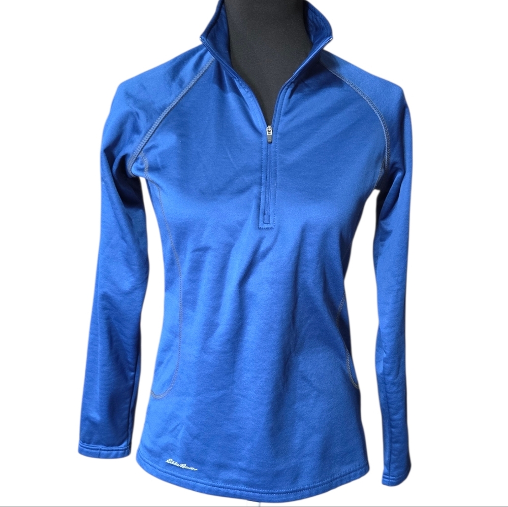 Eddie Bauer Women's Blue Performance 1/4-Zip Pullover Size S